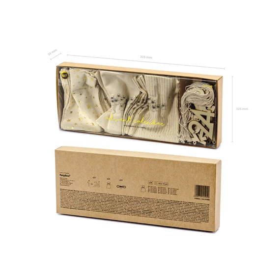 Adventi naptár zsákok, mix 10x13 cm