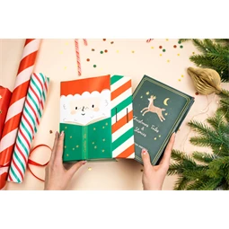 Ajándékdoboz mikulás 6x22,5x15 cm mix