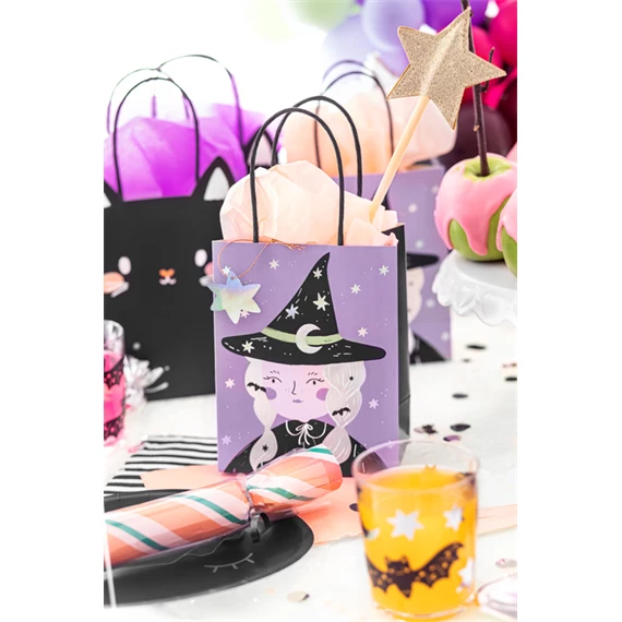 Ajándéktasak boszorkány, mix, 8x14x18 cm