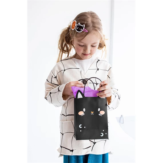 Ajándéktasak cica, vegyes, 8x14x18 cm