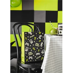 Ajándéktasak gamepad mintával 10x24x32 cm mix