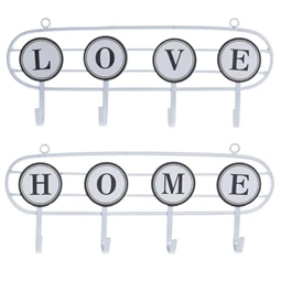Akasztó falra "Love" és "Home" felirattal 40x4x16 cm 2 féle
