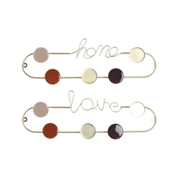 Akasztó falra "Home" és "Love" felirat 43x13x6 cm 2 féle