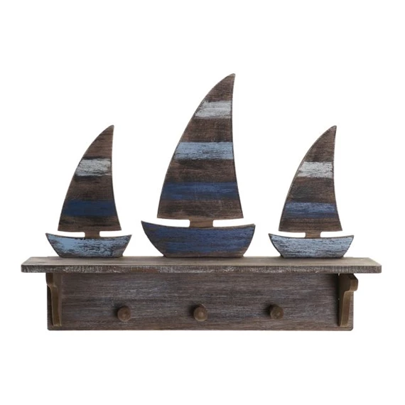 Akasztó falra, hajók 43x8,5x32 cm