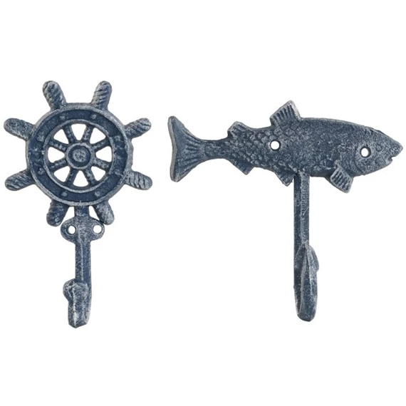 Akasztó falra hal, kormány 9,5x4x16,5 cm 2 féle