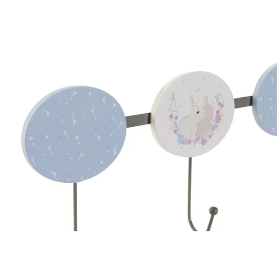 Akasztó falra, nyuszis, 3 akasztós 40x5x17 cm 2 féle