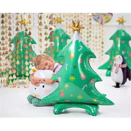 Álló fólia lufi karácsonyfa 78x94 cm mix