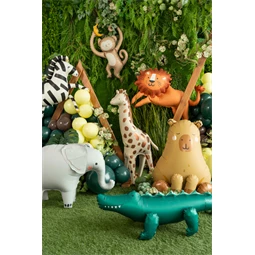 Álló fólia lufi krokodil, 126x36 cm, mix