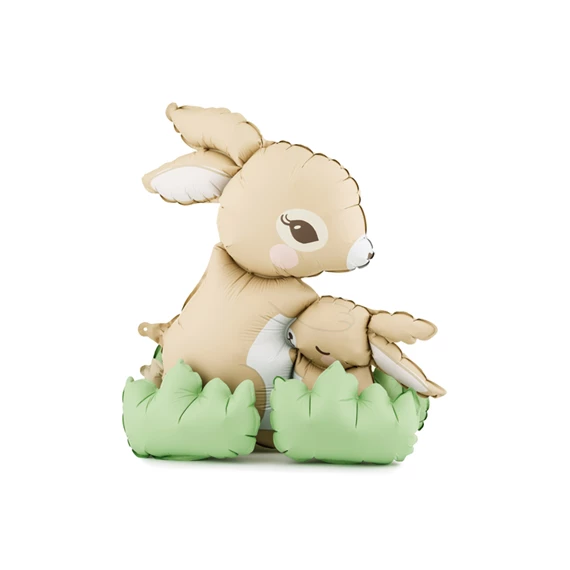 Álló lufi nyuszik fólia 51x60 cm vegyes