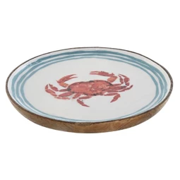 Asztali kínáló lakkozott 25,5x25,5x2,5 cm