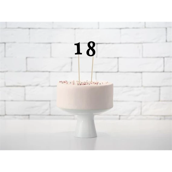 Asztalszám betűzős 26 cm fekete S/11