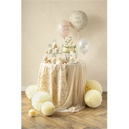 Asztalterítő bézs virágokkal 180x120 cm