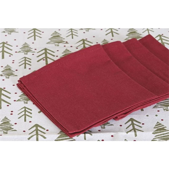 Asztalterítő szett fenyő mintával 150x150x0,2 cm S/5