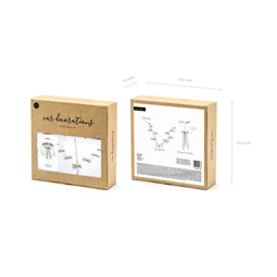 Autó dekorációs készlet masnik, zsákvászon