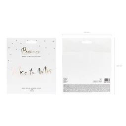 Banner Miss to Mrs rózsaarany 18x76 cm