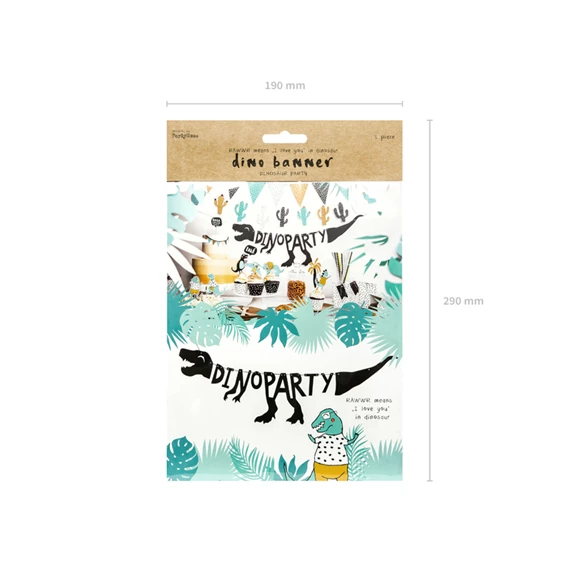 Banner dinoszauruszok - dínó parti, 20x90 cm
