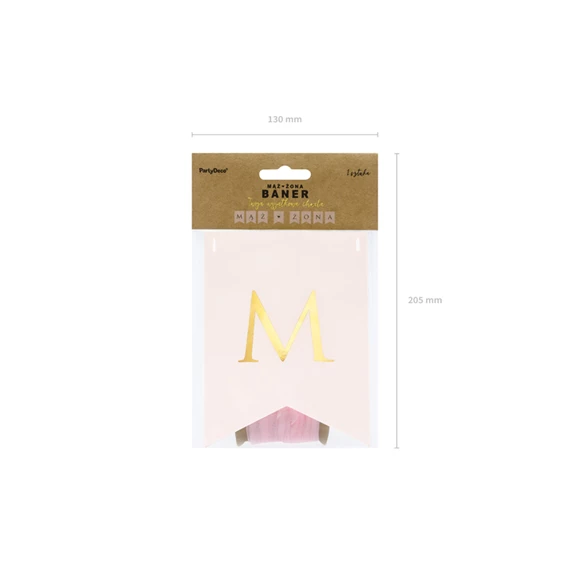 Banner férj feleség, világos rózsaszín, 15 x 110 cm