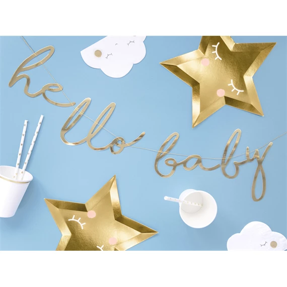 Banner kis csillag - hello baby 18x70 cm