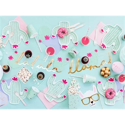 Banner láma - Lalala láma, arany, 12.5x82 cm