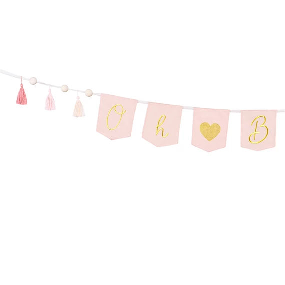 Banner oh baby bojtokkal 2,5 m világos rózsaszín