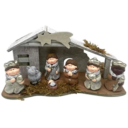 Betlehem LED-es 30x10x15 cm