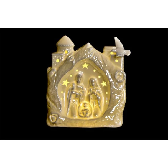 Betlehem LED-es 16,5x9,5x18 cm