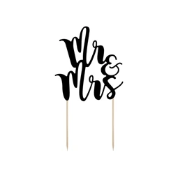 Betűző Mr&Mrs papír 25,5cm fekete