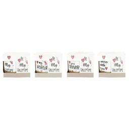 Bögre Valentin-napi felirattal 4 féle