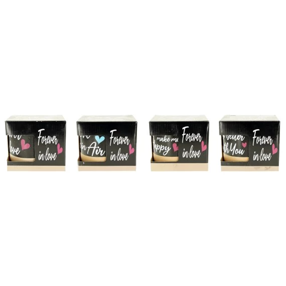 Bögre Valentin-napi felirattal 4 féle