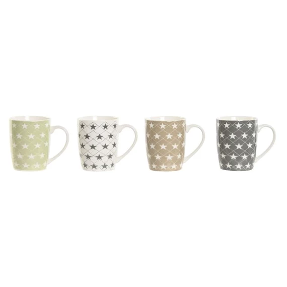 Bögre csillagos 340 ml 12x8,5x10,3 cm 3 féle