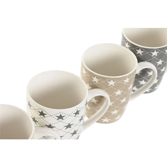 Bögre csillagos 340 ml 12x8,5x10,3 cm 3 féle