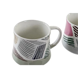 Bögre modern mintás 13x9,5x8,5 cm 385 ml 4 féle