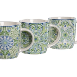 Bögre mozaikos 8,5x7,5x9 cm 350 ml 3 féle