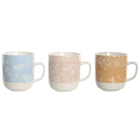 Bögre 11,5x8,5x10 cm 380 ml 3 féle