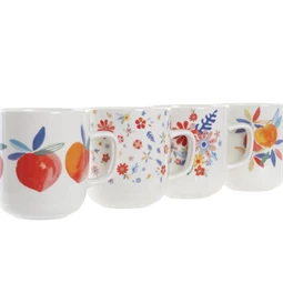 Bögre 12x8,5x10 cm 4 féle 380 ml