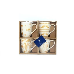 Bögre szett 8x12x10 cm 360 ml S/4