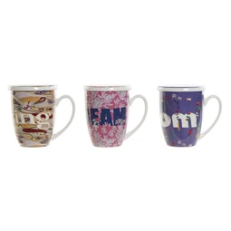 Bögre feliratos, teás 12x9x11,5 cm 380 ml 3 féle