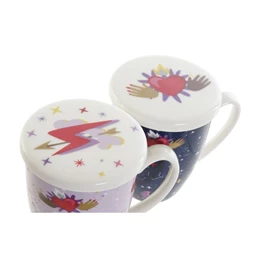 Bögre teás 12x8,3x11 cm 380 ml 2 féle