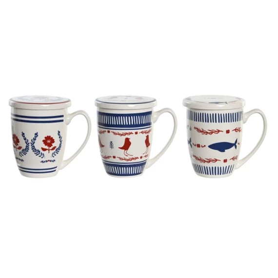 Bögre teás 12x9x11 cm 380 ml 3 féle