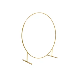 Boldogságkapu kör fém 2m arany