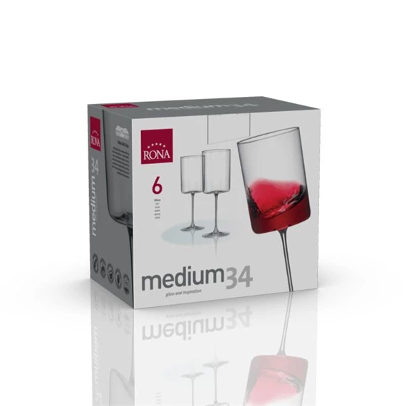 Boros pohár MEDIUM 340 ml 7,2x20 cm S/6