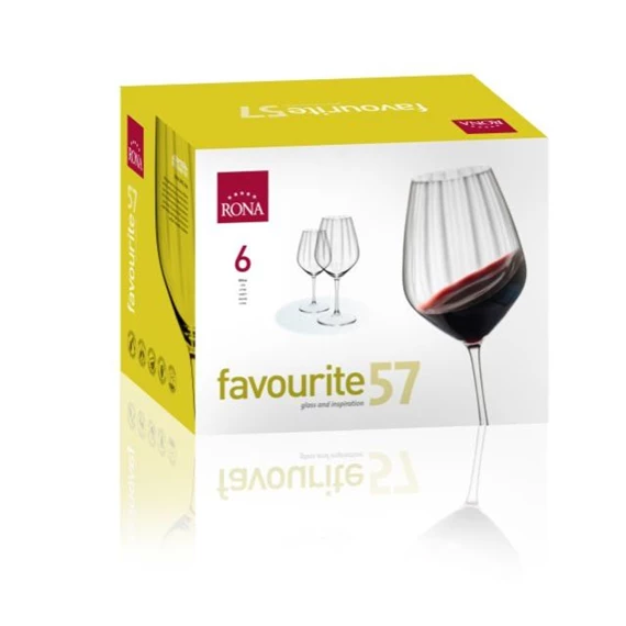 Boros pohár mintás FAVOURITE 570 ml 9,6x22,1 cm S/6