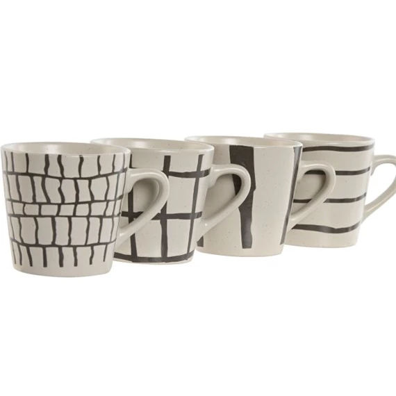 Csésze modern mintás 190 ml 10,5x8x7,5 cm 4 féle