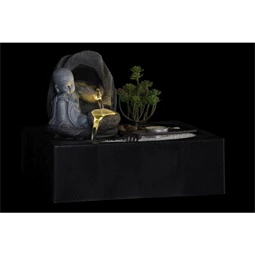 Csobogó LED-es Buddha 29x21x23 cm 2 féle