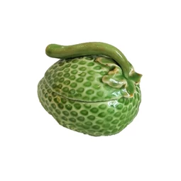 Cukorkatartó fedővel, eper formájú 10x8,3x8 cm