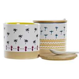 Cukortartó afrikai mintás 9,5x9,5x9,5 cm 2 féle