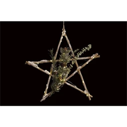 Dekoráció LED-es csillag, akasztós 50x6x50 cm