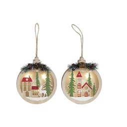 Dekoráció LED-es, akasztós 12x2x14 cm 2 féle