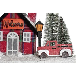 Dekoráció LED-es ház 38x15x21 cm