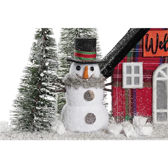 Dekoráció LED-es ház 38x15x21 cm